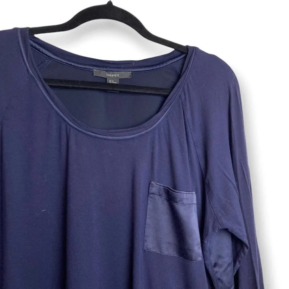 Tahari Blue / Purple Long Sleeve Shirt with Soft Silky Back - Picture 3 of 7
